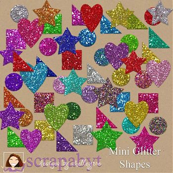 These shapes glitter s.. Animals - 